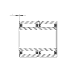 滾針軸承 NAO30X45X26-ZW-ASR1, 無(wú)擋邊，雙列