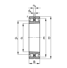 圓柱滾子軸承 NN3016-AS-K-M-SP, 根據(jù) DIN 5412-4 標(biāo)準(zhǔn)的主要尺寸, 非定位軸承, 雙列，帶錐孔，錐度 1:12 ，可分離, 帶保持架，減小的徑向內(nèi)部游隙，限制公差