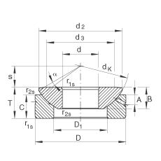 推力關(guān)節(jié)軸承 GE10-AX, 根據(jù) DIN ISO 12 240-3 標準，需維護