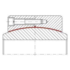 大的關(guān)節(jié)軸承 GE560-DW-2RS2, 根據(jù) DIN ISO 12 240-1 標(biāo)準(zhǔn), 免維護(hù)，兩側(cè)密封