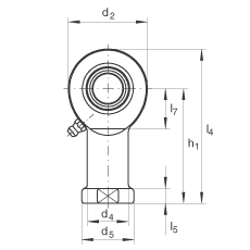 桿端軸承 GIR25-DO, 根據(jù) DIN ISO 12 240-4 標(biāo)準(zhǔn)，帶右旋內(nèi)螺紋，需維護(hù)