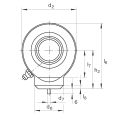 液壓桿端軸承 GK12-DO, 根據(jù) DIN ISO 12 240 標(biāo)準，帶焊接面，需維護