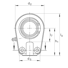 液壓桿端軸承 GIHRK35-DO, 根據(jù) DIN ISO 12 240-4 標(biāo)準(zhǔn)，帶右旋螺紋夾緊裝置，需維護