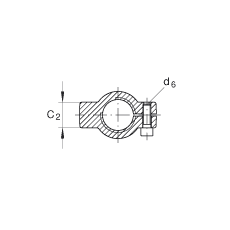 液壓桿端軸承 GIHNRK200-LO, 根據(jù) DIN ISO 12 240-4 標(biāo)準(zhǔn)，帶右旋螺紋夾緊裝置，需維護(hù)