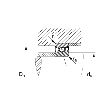 主軸軸承 HSS71915-E-T-P4S, 調(diào)節(jié)，成對安裝，接觸角 α = 25°，兩側(cè)唇密封，非接觸，限制公差