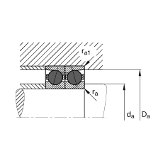 主軸軸承 HCB71912-E-T-P4S, 調(diào)節(jié)，成對或單元安裝，接觸角 α = 25°，陶瓷球，限制公差