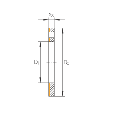推力墊圈 EGW20-E40-B, 推力墊圈，免維護(hù)，帶銅襯