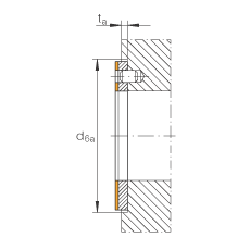 推力墊圈 EGW20-E40-B, 推力墊圈，免維護(hù)，帶銅襯