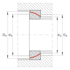 角接觸關(guān)節(jié)軸承 GE55-SW, 根據(jù) DIN ISO 12 240-2 標(biāo)準(zhǔn)，免維護
