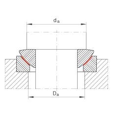 推力關(guān)節(jié)軸承 GE50-AW, 根據(jù) DIN ISO 12 240-3 標(biāo)準(zhǔn)，免維護(hù)