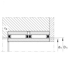 滾針軸承 NAO30X45X26-ZW-ASR1, 無(wú)擋邊，雙列