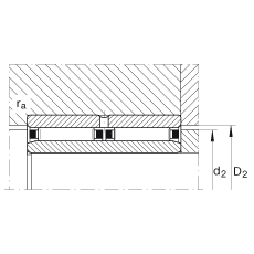 滾針軸承 NAO30X45X26-ZW-ASR1, 無(wú)擋邊，雙列